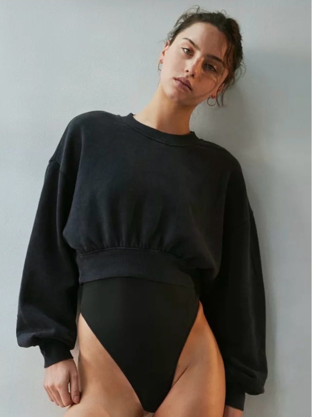 Urban Outfitters Dark gray Cropped sweatshirt